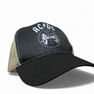 AC/DC Black and Tan Trucker Hat NEW